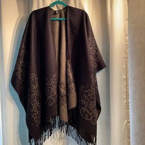Black Shawl with Gold Design